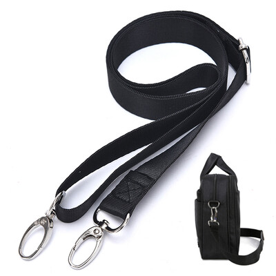 1gab melna regulējama neilona plecu somas jostas nomaiņa klēpjdatoram Crossbody kameras siksna