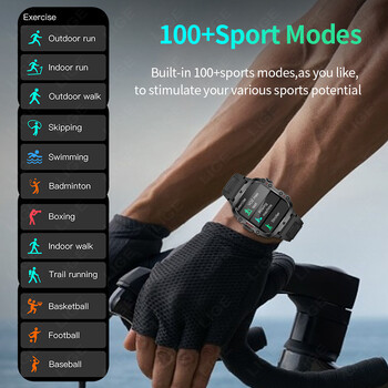 LIGE 2024 Outdoor Military Mens Smartwatch Bluetooth Call Sport Αδιάβροχα Έξυπνα Ρολόγια IP68 για Android IOS