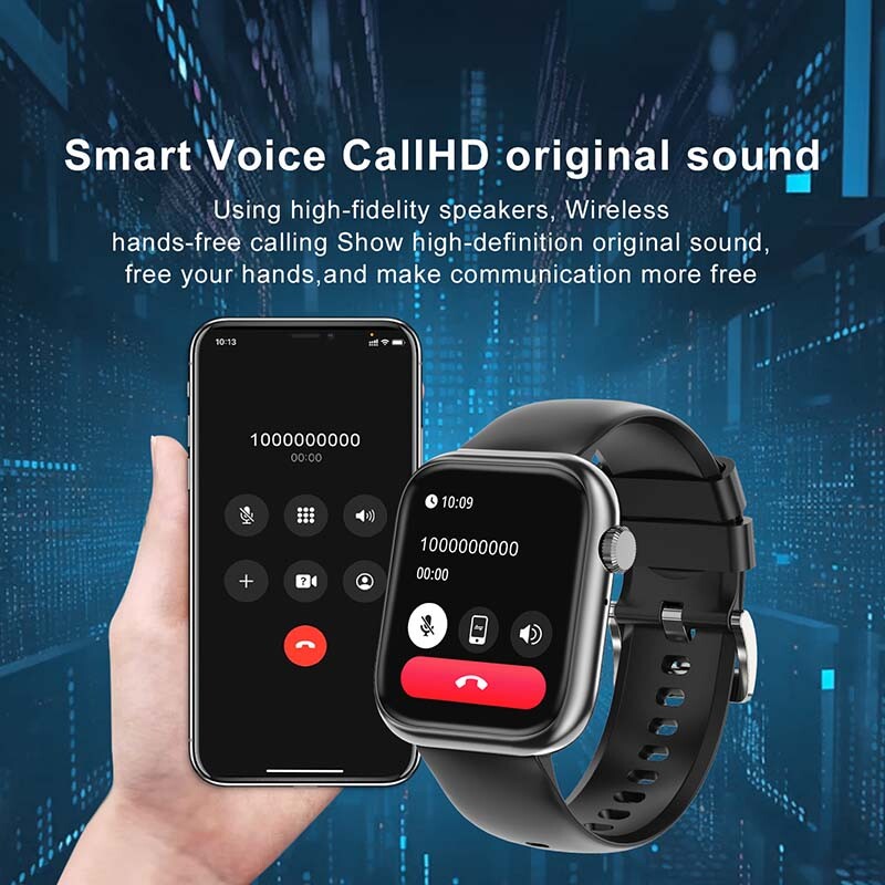 2024 HD Bluetooth разговор Мъжки интелигентен часовник 100+ спортни режима Водоустойчив Сърдечен ритъм Кислород в кръвта Спортно проследяване Дамски интелигентен часовник