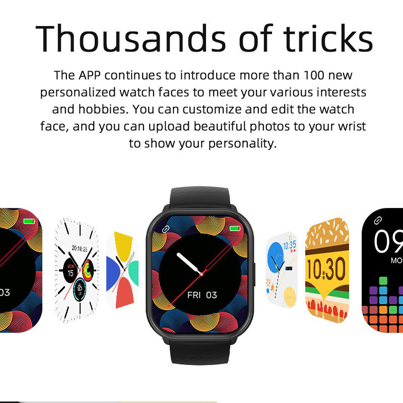 2024 Novo za Xiaomi pametni sat Muškarci Žene Bluetooth poziv Otkucaji srca Kisik u krvi Glasovni asistent 100+Sports Man Smartwatch+kutija