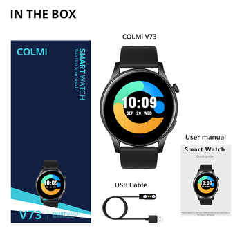 [2024 Νέο] Έξυπνο ρολόι COLMI V73 AMOLED Οθόνη Bluetooth Κλήσεις Health Fitness Tracking Έξυπνο ρολόι για άνδρες γυναίκες