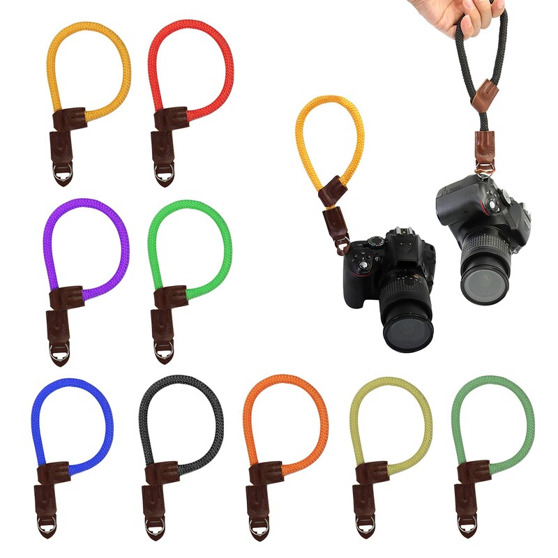 Curea de mână pentru aparatul foto, anti-alunecare, curea confortabilă de mână pentru aparate foto DSLR SLR fără oglindă Conector pentru mânere de transport