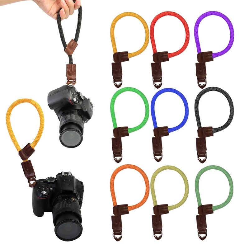 Curea de mână pentru aparatul foto, anti-alunecare, curea confortabilă de mână pentru aparate foto DSLR SLR fără oglindă Conector pentru mânere de transport