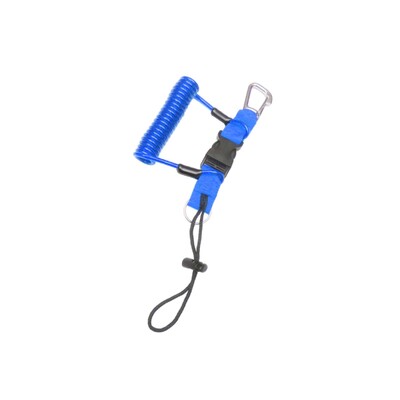 Навито въже за безопасно гмуркане с катарама за бързо освобождаване, червено