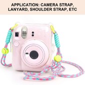 120 см модна цветна каишка за камера Практична каишка за рамо на камера Въже за катерене Подходящо за различни фотоапарати Лесно за използване