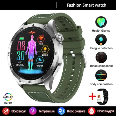 2024-es új, orvosi minőségű okosóra vércukorszint vérzsír húgysav EKG+PPG testhőmérséklet Bluetooth hívás egészségügyi okosóra