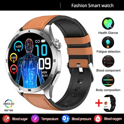 2024-es új, orvosi minőségű okosóra vércukorszint vérzsír húgysav EKG+PPG testhőmérséklet Bluetooth hívás egészségügyi okosóra