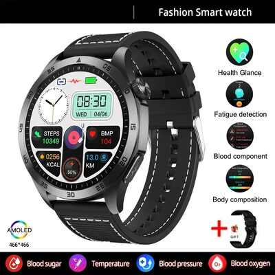 2024-es új, orvosi minőségű okosóra vércukorszint vérzsír húgysav EKG+PPG testhőmérséklet Bluetooth hívás egészségügyi okosóra