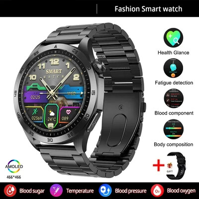 2024-es új, orvosi minőségű okosóra vércukorszint vérzsír húgysav EKG+PPG testhőmérséklet Bluetooth hívás egészségügyi okosóra