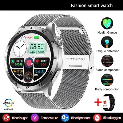 2024-es új, orvosi minőségű okosóra vércukorszint vérzsír húgysav EKG+PPG testhőmérséklet Bluetooth hívás egészségügyi okosóra