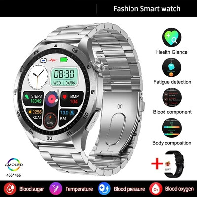 2024-es új, orvosi minőségű okosóra vércukorszint vérzsír húgysav EKG+PPG testhőmérséklet Bluetooth hívás egészségügyi okosóra