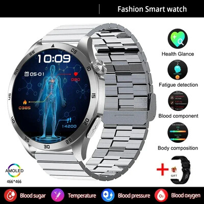 2024-es új, orvosi minőségű okosóra vércukorszint vérzsír húgysav EKG+PPG testhőmérséklet Bluetooth hívás egészségügyi okosóra