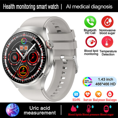 2024. aasta uus meditsiiniline nutikell meeste EKG+PPG vere lipiidide veresuhkur kusihappe HRV tester AMOLED HD BT kõne naiste nutikell