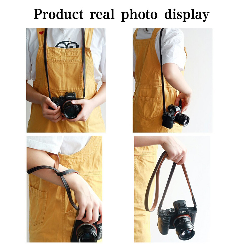 Кожена ретро каишка за безогледален фотоапарат Sony DSLR A6000 A6300 A7 II A7R A7R2 A7M2 NEX6 каишка за каишка с просто въже за окачване