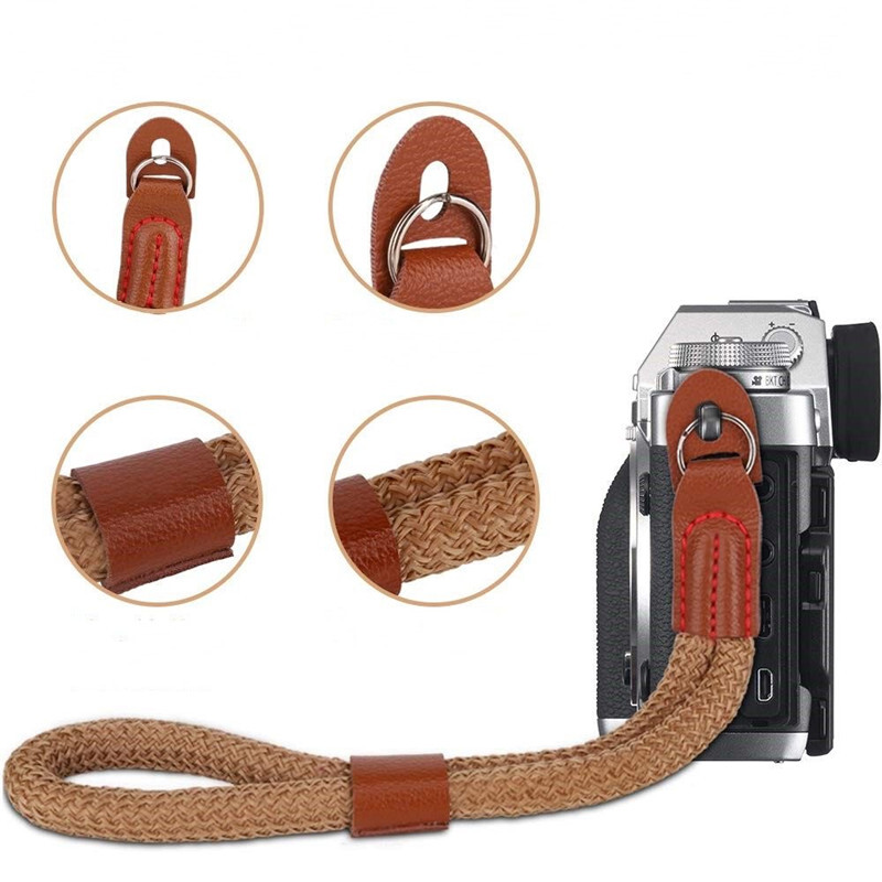 Besegad ručno rađena najlonska narukvica za remen za ručni zglob, pletena narukvica za remen za digitalnu SLR kameru Canon Sony Leica