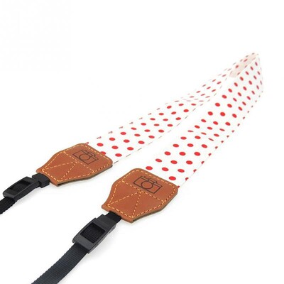 Univerzalni retro točkasti plavi remen za remen za kameru oko vrata Foto remen za Canon Nikon Sony Pentax Leica Fuji Olympus DSLR