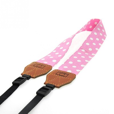 Univerzalni retro točkasti plavi remen za remen za kameru oko vrata Foto remen za Canon Nikon Sony Pentax Leica Fuji Olympus DSLR