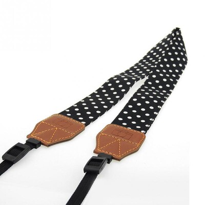Univerzalni retro točkasti plavi remen za remen za kameru oko vrata Foto remen za Canon Nikon Sony Pentax Leica Fuji Olympus DSLR