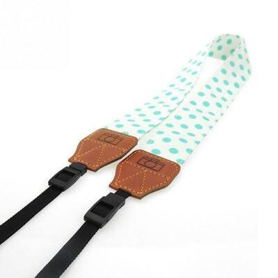 Univerzalni retro točkasti plavi remen za remen za kameru oko vrata Foto remen za Canon Nikon Sony Pentax Leica Fuji Olympus DSLR