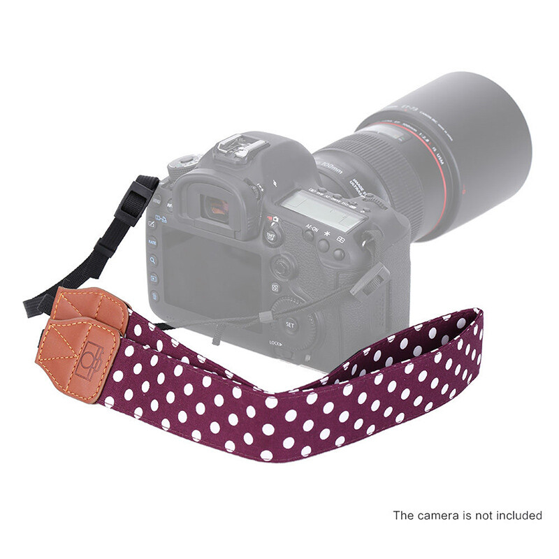 Univerzalni retro točkasti plavi remen za remen za kameru oko vrata Foto remen za Canon Nikon Sony Pentax Leica Fuji Olympus DSLR