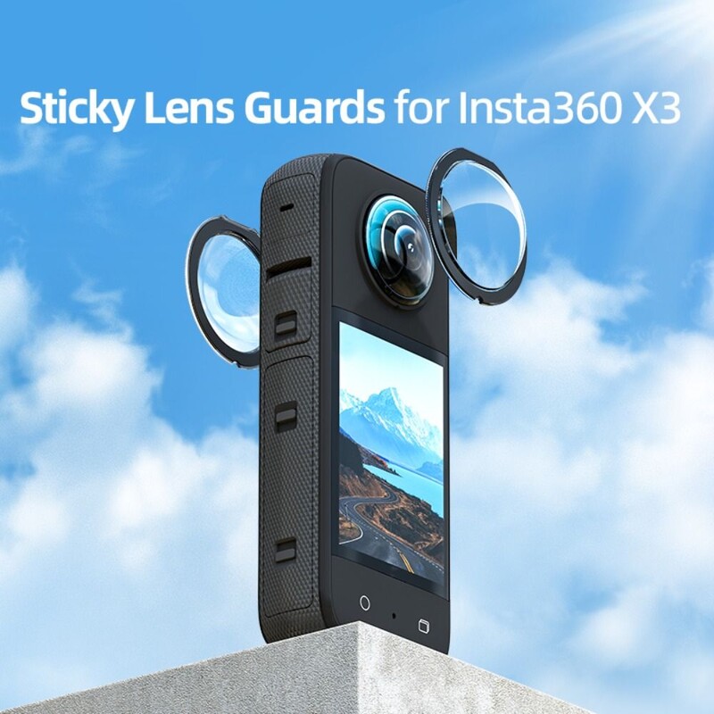 Анти-надраскване за Insta360 X3 Sticky Lens Guards Dual-Lens 360 Mod For Insta 360 X3 Protector Cap обектив Аксесоари за фотоапарат Нови