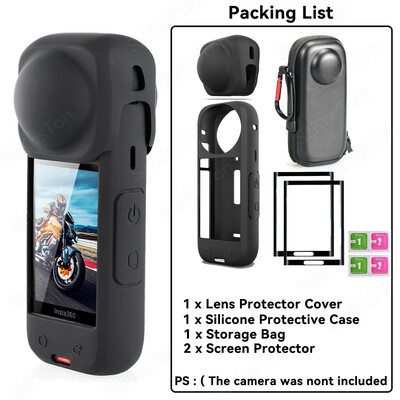 Pentru Insta360 X4 Protector lentile + Geantă de depozitare + Film protector pentru ecran pentru Insta 360 X4 Protector lentilă Accesoriu pentru cameră anti-zgârieturi