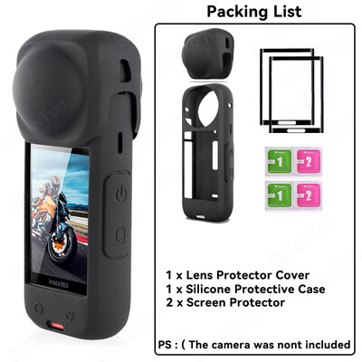 Pentru Insta360 X4 Protector lentile + Geantă de depozitare + Film protector pentru ecran pentru Insta 360 X4 Protector lentilă Accesoriu pentru cameră anti-zgârieturi