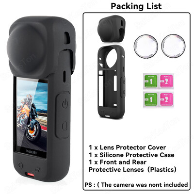 Pentru Insta360 X4 Protector lentile + Geantă de depozitare + Film protector pentru ecran pentru Insta 360 X4 Protector lentilă Accesoriu pentru cameră anti-zgârieturi