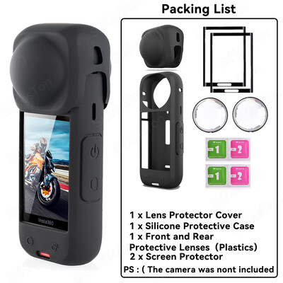 Pentru Insta360 X4 Protector lentile + Geantă de depozitare + Film protector pentru ecran pentru Insta 360 X4 Protector lentilă Accesoriu pentru cameră anti-zgârieturi