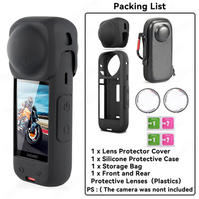 Pentru Insta360 X4 Protector lentile + Geantă de depozitare + Film protector pentru ecran pentru Insta 360 X4 Protector lentilă Accesoriu pentru cameră anti-zgârieturi