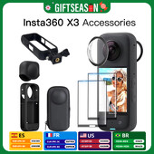 Zaštita leće za Insta360 X3 Dodaci Zaštita zaslona Silikonska maska Poklopac Mini torba za pohranu Zaštitni okvir za Insta 360 X3