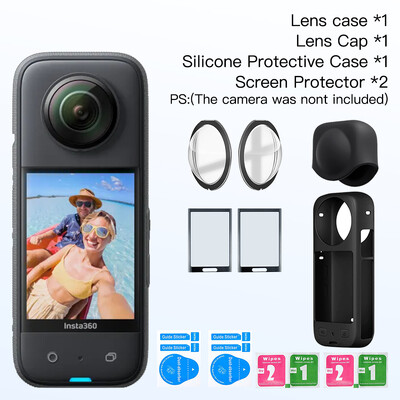 Zaštita leće za Insta360 X3 Dodaci Zaštita zaslona Silikonska maska Poklopac Mini torba za pohranu Zaštitni okvir za Insta 360 X3