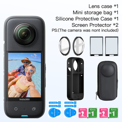 Zaštita leće za Insta360 X3 Dodaci Zaštita zaslona Silikonska maska Poklopac Mini torba za pohranu Zaštitni okvir za Insta 360 X3