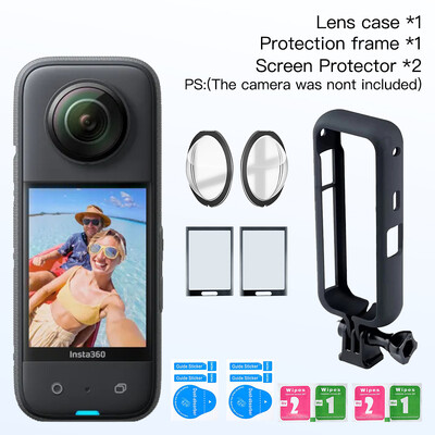 Zaštita leće za Insta360 X3 Dodaci Zaštita zaslona Silikonska maska Poklopac Mini torba za pohranu Zaštitni okvir za Insta 360 X3
