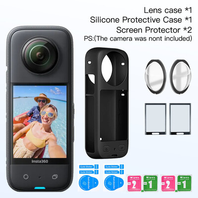 Zaštita leće za Insta360 X3 Dodaci Zaštita zaslona Silikonska maska Poklopac Mini torba za pohranu Zaštitni okvir za Insta 360 X3
