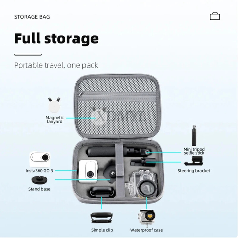 За Insta360 GO3 /Insta360 Go 3S Дамска чанта Удароустойчив Калъф за съхранение Чанта за съхранение Пътна защитна кутия Thum Аксесоари за камера