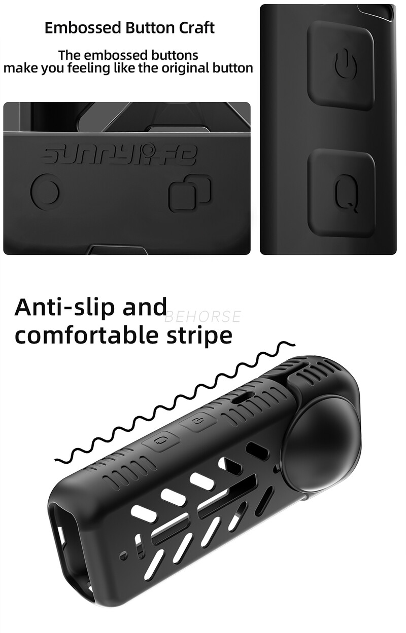 Sunnylife silikona objektīva vāciņš Insta360 X4 ķermeņa pretkrišanas mīksts aizsargmaciņš Insta360 X4 piederumiem