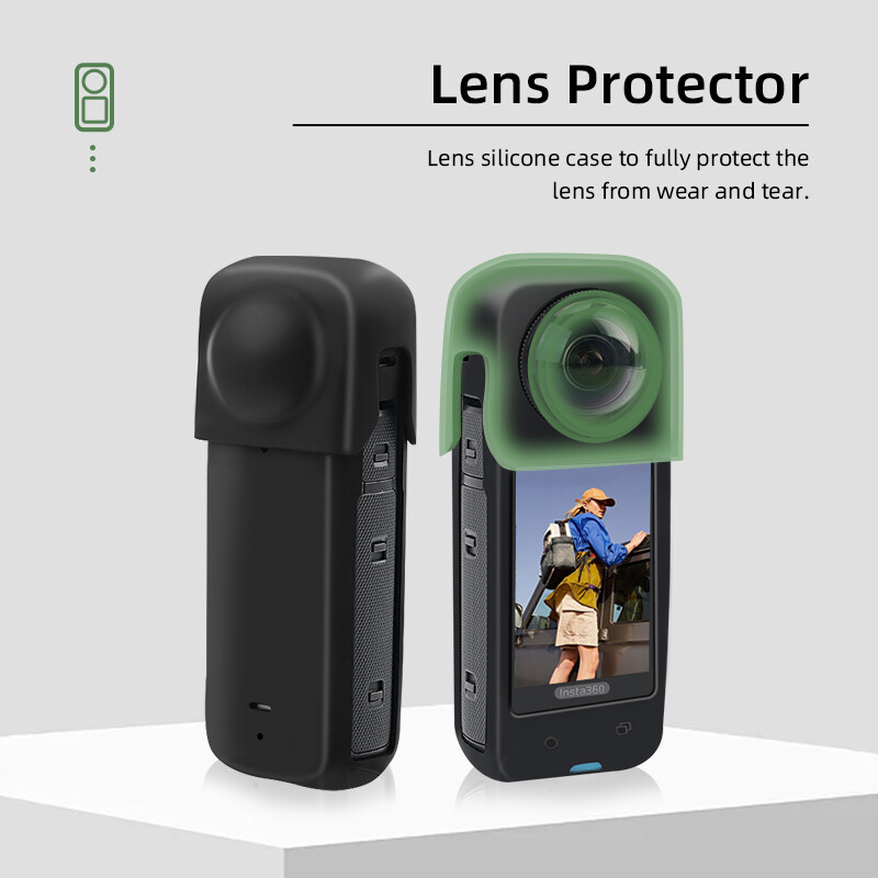 Silikonska torbica za tijelo Insta360 X4, objektiv, zaštitni poklopac, meka navlaka protiv klizanja i ogrebotina za dodatke za Insta 360 X4 fotoaparat