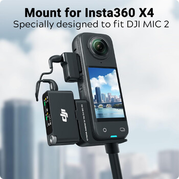 CYNOVA For Insta360 X4 Cold Shoe Mount Προσαρμογέας μικροφώνου ήχου Βάση δέκτη μικροφώνου για αξεσουάρ DJI Mic2 RX Insta 360 X4 X3