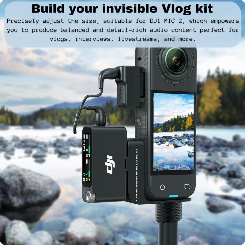 CYNOVA Za Insta360 X4 Cold Shoe Mount Audio Mic Adapter Mikrofon Prijemnik Držač Za DJI Mic2 RX Insta 360 X4 X3 Dodaci