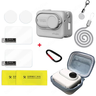 Silikoninis apsauginis dėklas, skirtas Insta 360 GO 3S sportinės kameros korpuso dangtelis, visapusiška apsauga, skirta Insta360 GO3S priedams