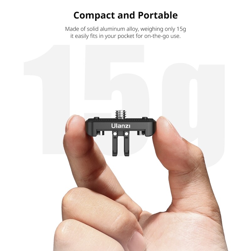 Ulanzi IN-05 Insta360 X4 Quick-Release Plate Metal Adapter Mount 3 в 1 интерфейс с 1/4'' Thread Action Gopro Mount