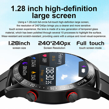 2024 Νέο Bluetooth Call Smart Watch Men Ανδρικό Αδιάβροχο Sport Fitness Tracker Weather Display Man Smartwatch Para Android IOS Watch