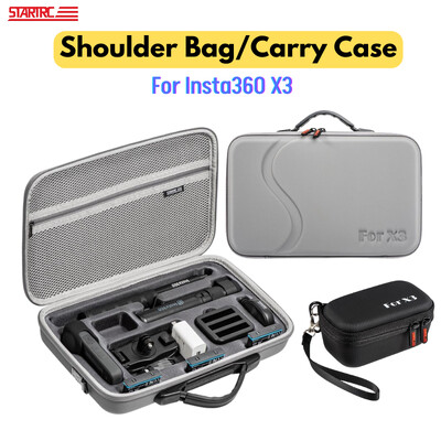 STARTRC Insta360 X3 Carry Carry Carry Калъф за пътуване Куфар за съхранение на рамо Чанта за един фотоапарат Калъф Hard Shell Waterproof X3 Gear