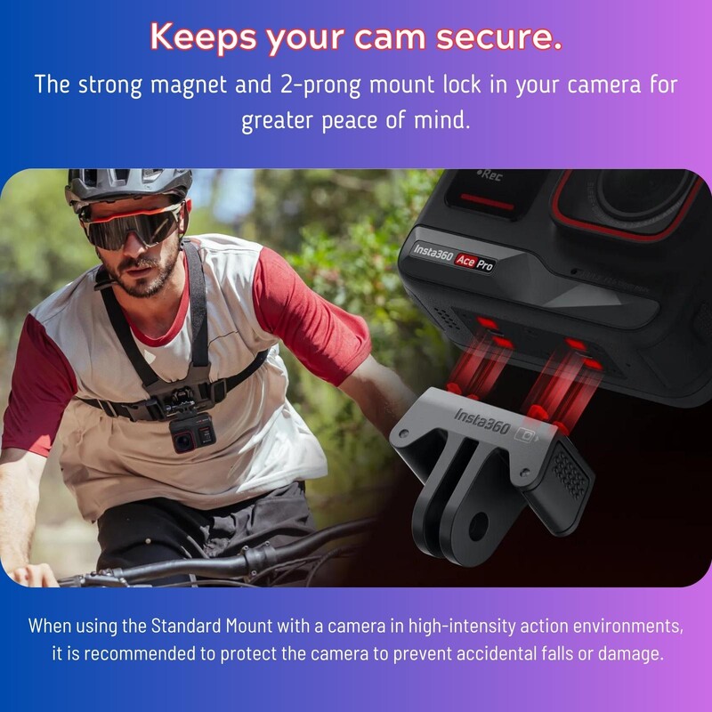 Insta360 Ace Pro 2 Magnetic Standard Quick Release Mount Adapter s 2 zupca Univerzalni priključak za ACE & ACE PRO pribor