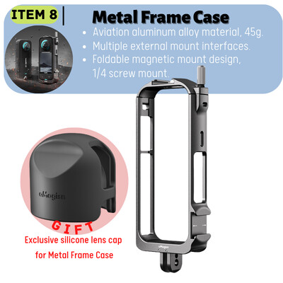 Insta360 X3 Аксесоари Силиконов защитен калъф Закалено стъкло Протектор на екрана Капачка на обектива Предпазители за обектива Метална рамка Калъф за носене