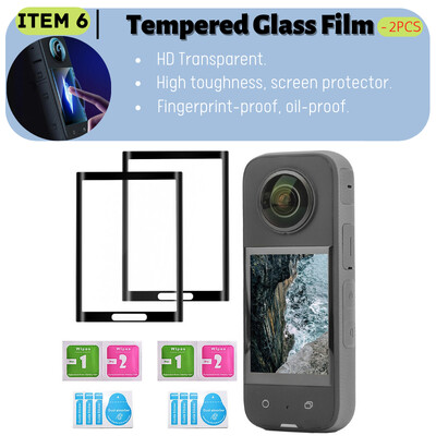 Insta360 X3 Аксесоари Силиконов защитен калъф Закалено стъкло Протектор на екрана Капачка на обектива Предпазители за обектива Метална рамка Калъф за носене