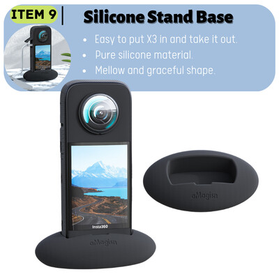 Insta360 X3 Аксесоари Силиконов защитен калъф Закалено стъкло Протектор на екрана Капачка на обектива Предпазители за обектива Метална рамка Калъф за носене
