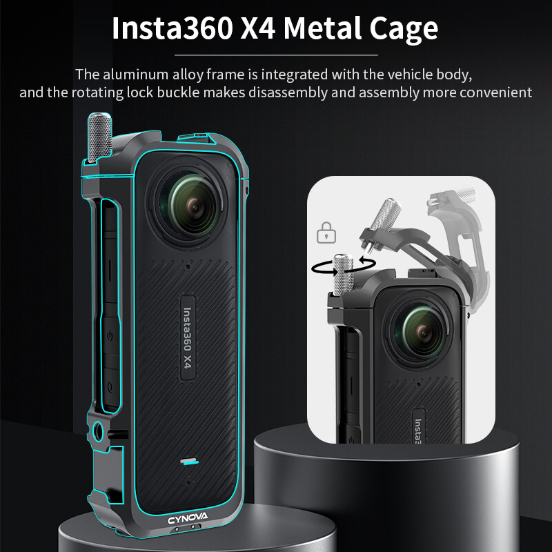 Insta360 X4 Metalni kavez za Insta 360 X4 Dodaci za fotoaparat Dodatna namjenska kapica za objektiv