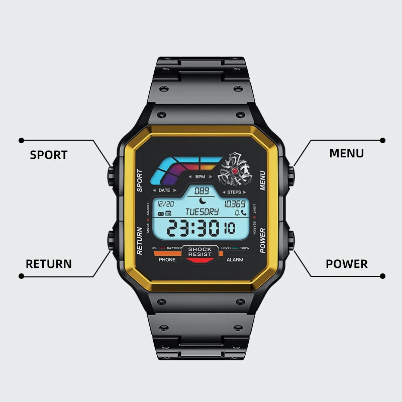 Aiweile AW38 Smart Watch Man 2024 Original za Android IPhone Xiaomi Sportski načini rada Bežični Bluetooth poziv Modni poklon PK gtr 2